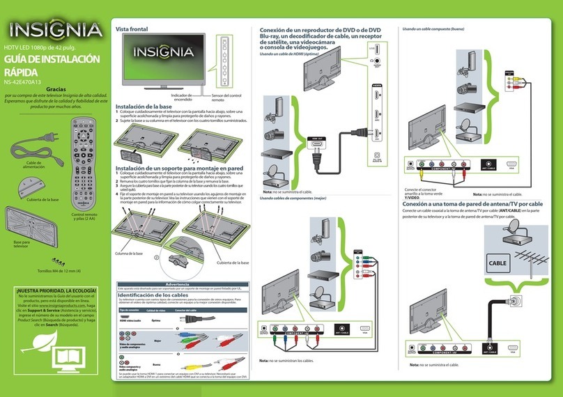 Insignia NS-42E470A13 Parts list manual