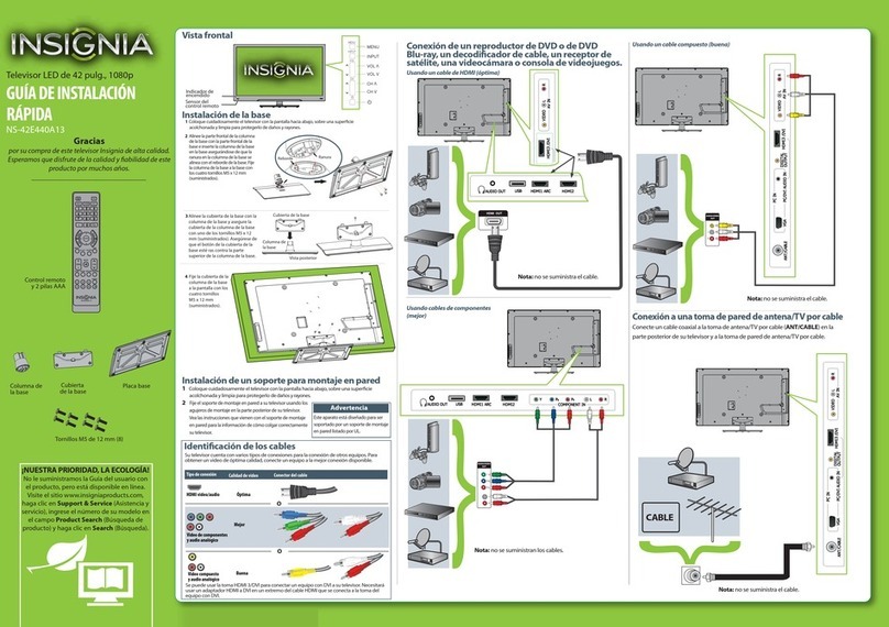 Insignia NS-42E440A13 Parts list manual