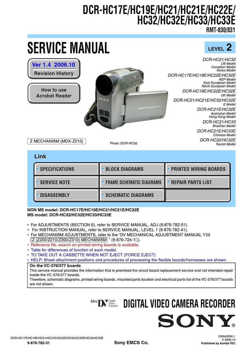 Sony Handycam DCR-HC32E Service manual