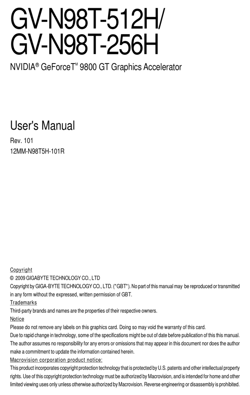 Gigabyte GV-N98T-256H user manual