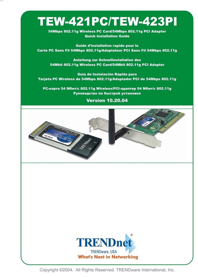 TRENDnet TEW-423PI Quick installation guide