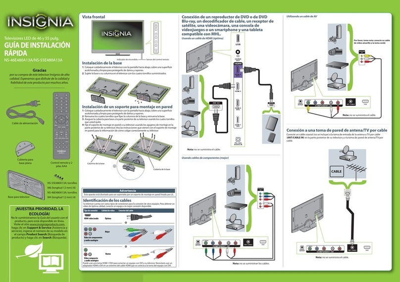 Insignia NS-46E480A13A Parts list manual