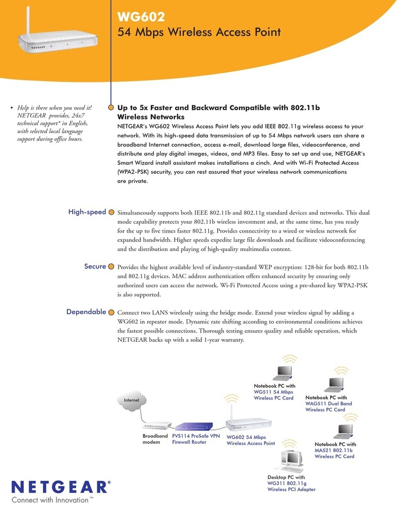 NETGEAR WG602v3 - Wireless Access Point Specifications