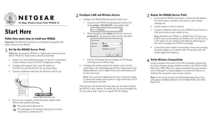 NETGEAR WG602v3 - Wireless Access Point User manual