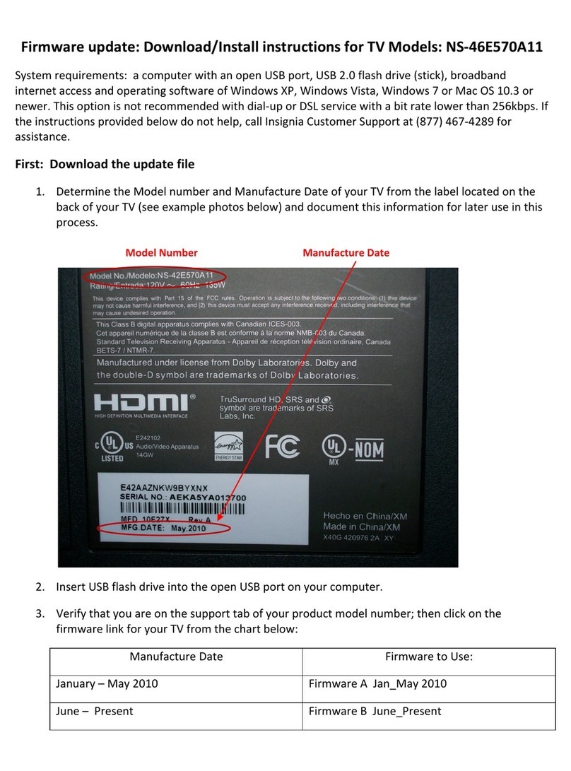 Insignia NS-46E570A11 Mounting instructions