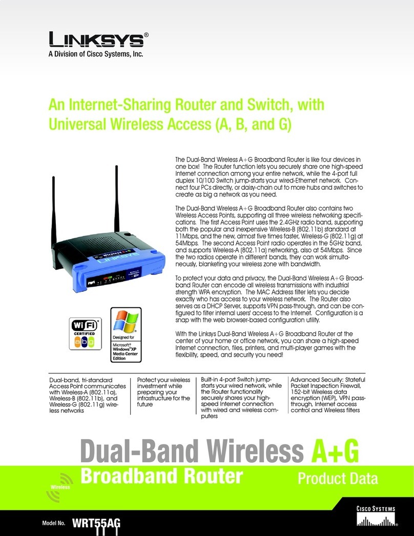 Linksys WRT55AG - Wireless A+G Broadband Router Operation manual Linksys WRT55AG - Wireless A+G Broadband Router Operation manual