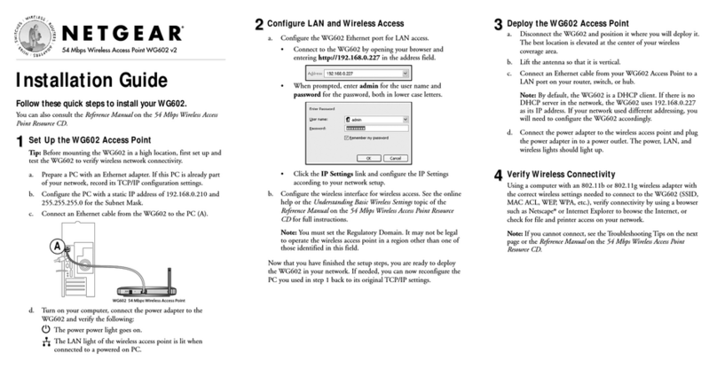 NETGEAR WG602v2 - Wireless Access Point User manual