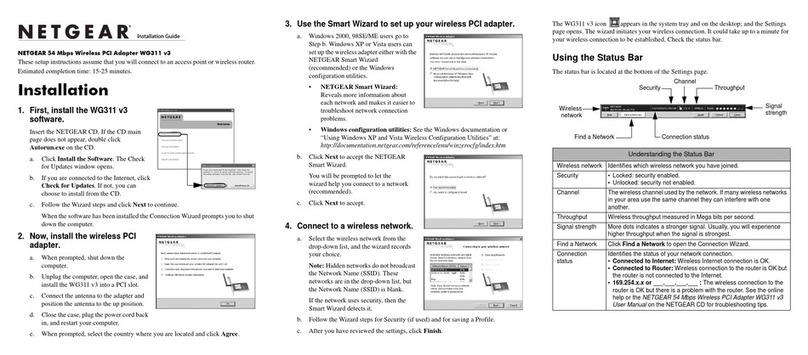 NETGEAR WG311v3 - 54 Mbps Wireless PCI Adapter installation guide