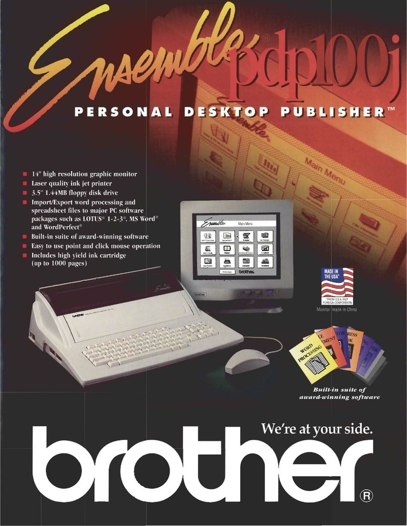 Brother Ensemble PDP-100J User manual