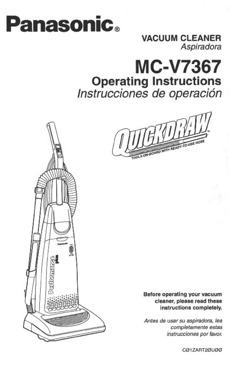 Panasonic MCV736701 - UPRIGHT VACUUM operating instructions