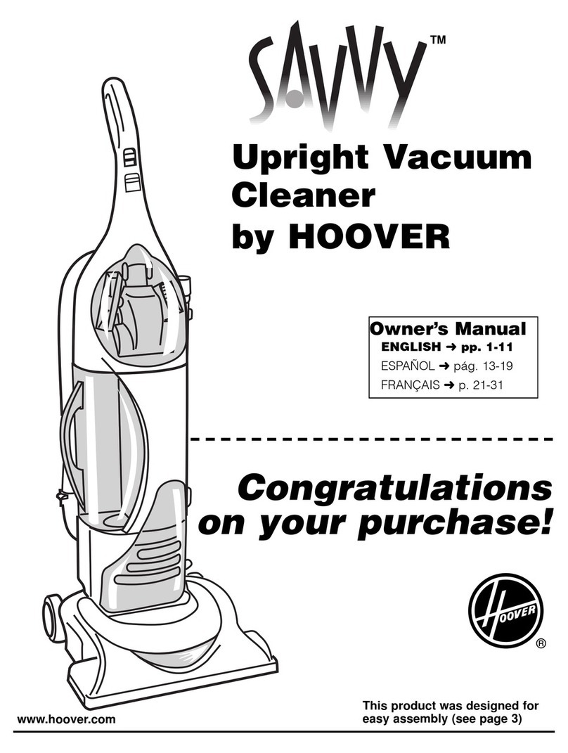 Hoover Savvy U8171 User manual