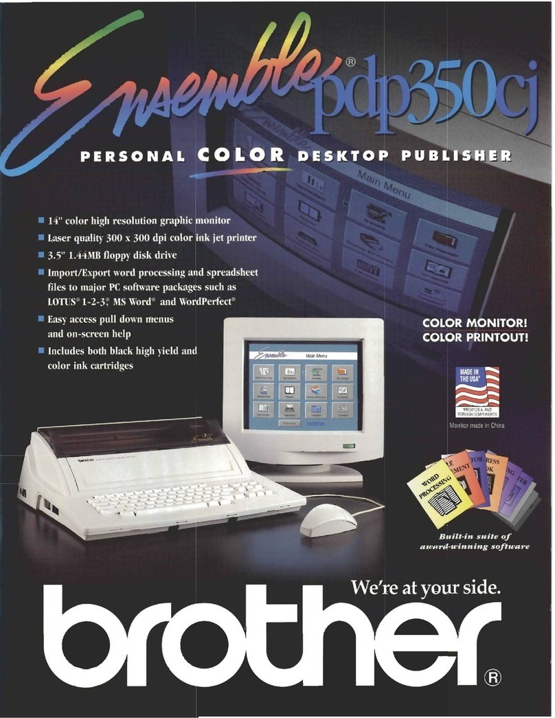 Brother Ensemble PDP-350CJ User manual Brother Ensemble PDP-350CJ User manual