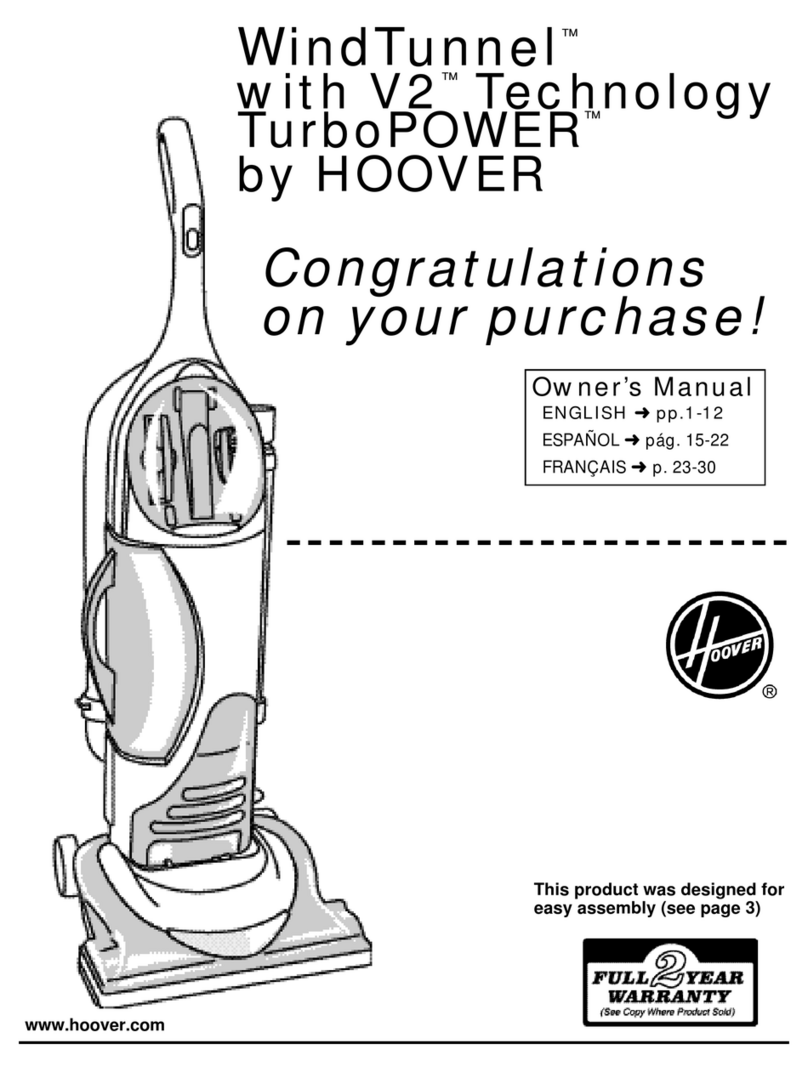 Hoover U8120 User manual