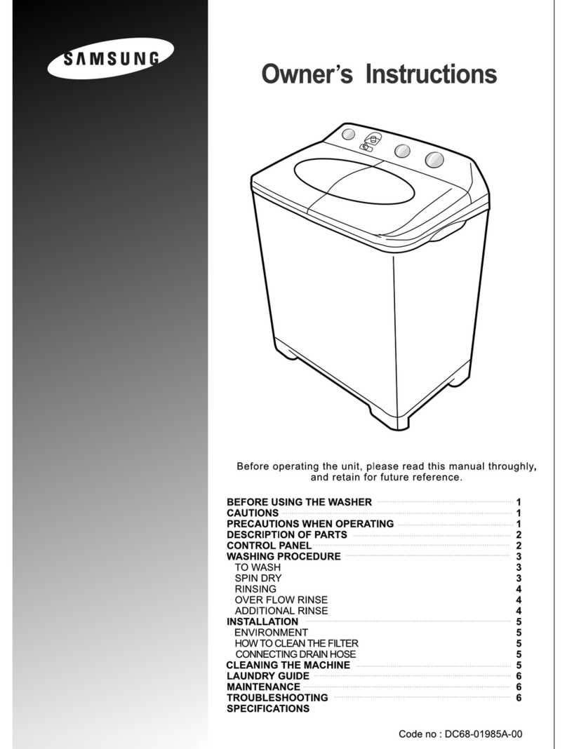 Samsung WT85S33 Owner's instructions Samsung WT85S33 Owner's instructions