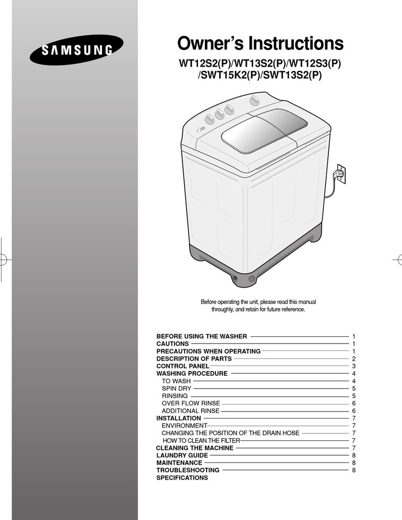 Samsung WT12S3 Owner's instructions