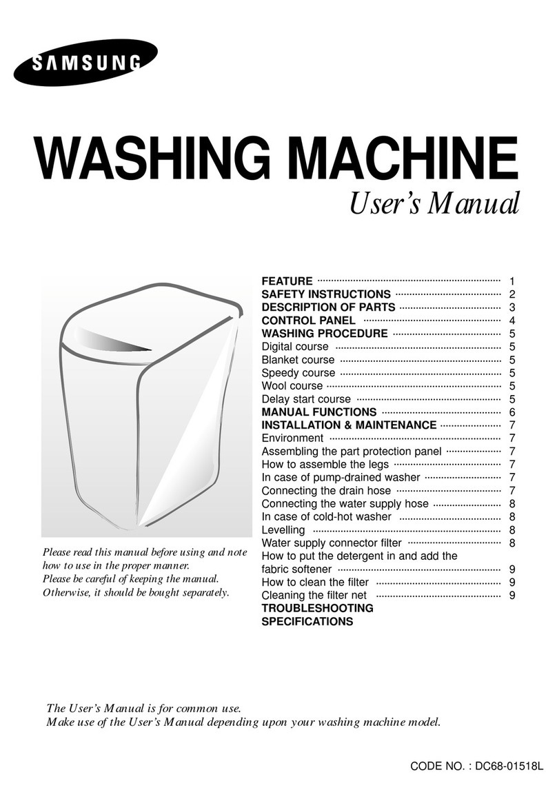 Samsung WA8585D1 User manual Samsung WA8585D1 User manual
