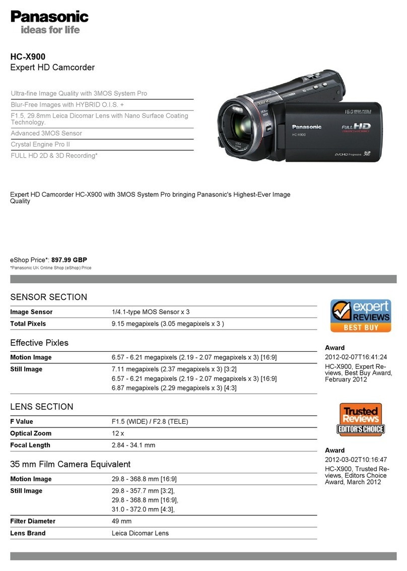 Panasonic HC-X900K User manual