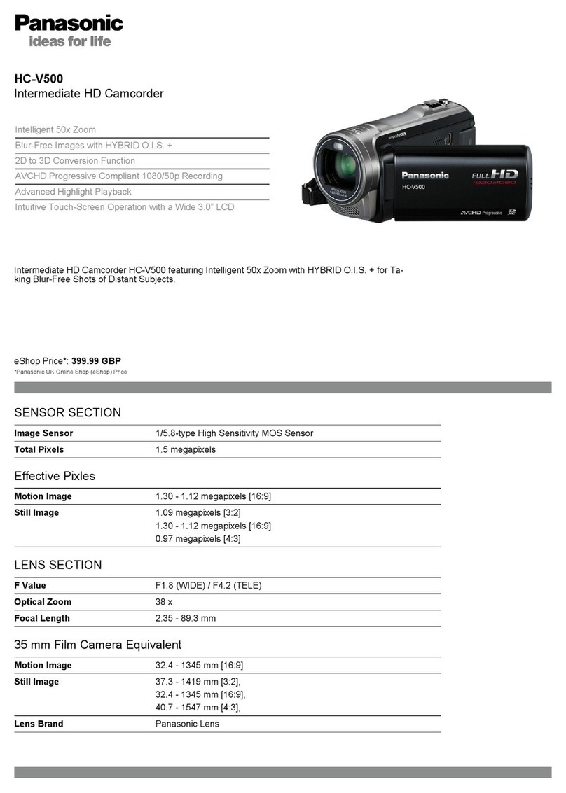 Panasonic HC-V500K User manual