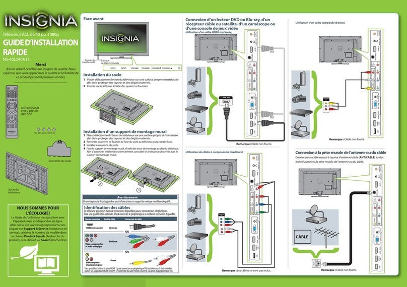 Insignia NS-40L240A13 Installation and operation manual