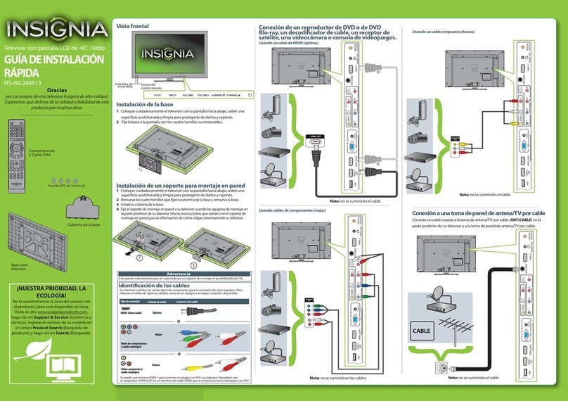 Insignia NS-40L240A13 Parts list manual