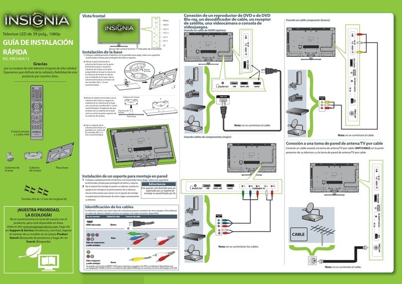 Insignia NS-39E340A13 Parts list manual