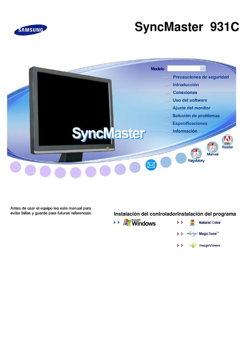 Samsung 931C - SyncMaster - 19" LCD Monitor User guide