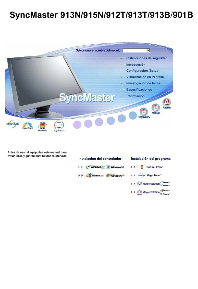 Samsung 913N - SyncMaster - 19" LCD Monitor User manual