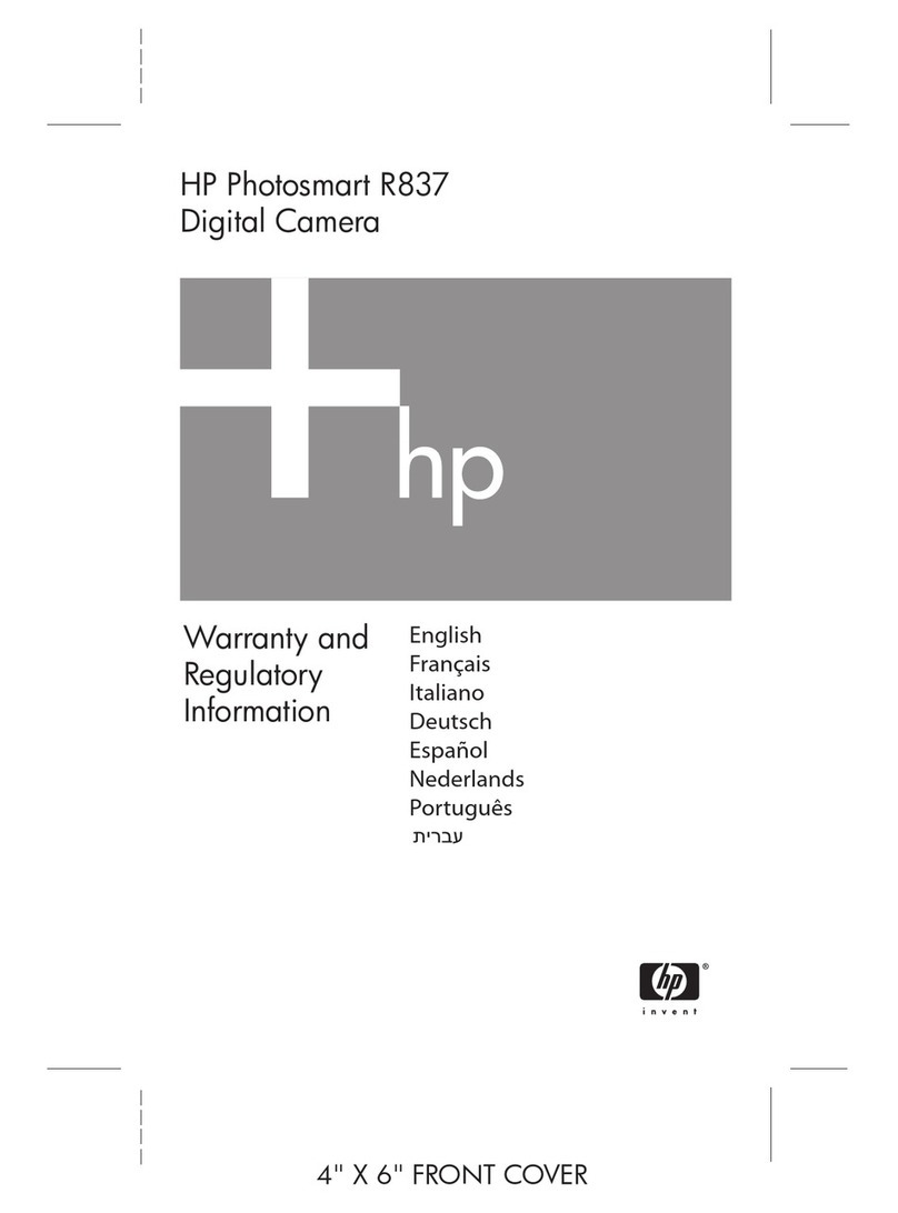 HP R837 - Photosmart 7MP Digital Camera Use and maintenance manual