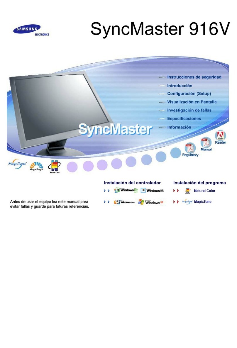 Samsung 916V - SyncMaster - 19" LCD Monitor User manual