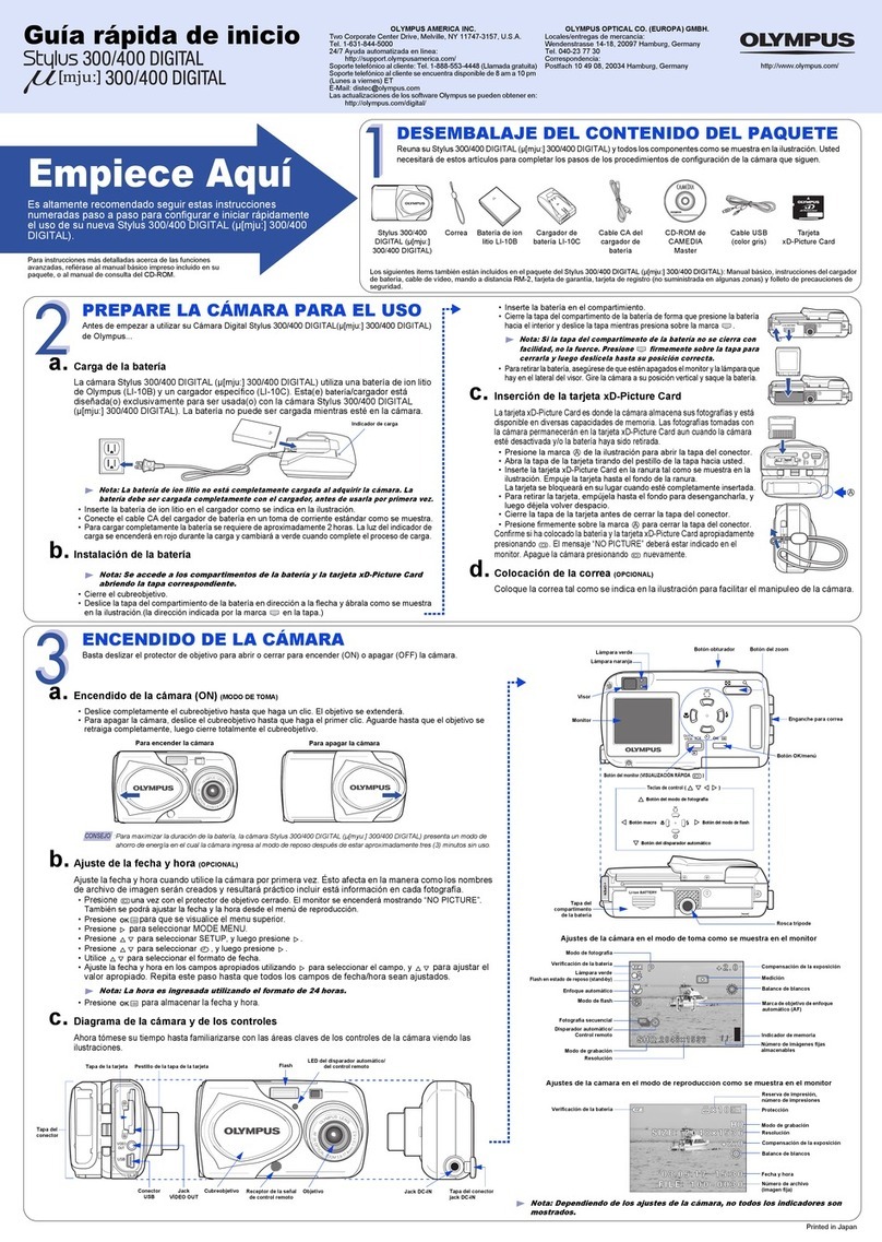 Olympus STYLUS 300 Instruction Manual