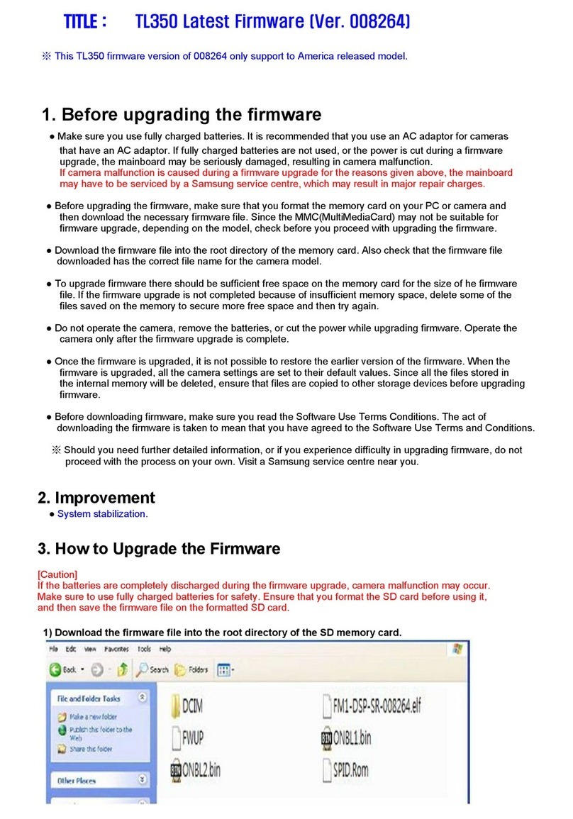 Samsung TL350 Firmware update guide