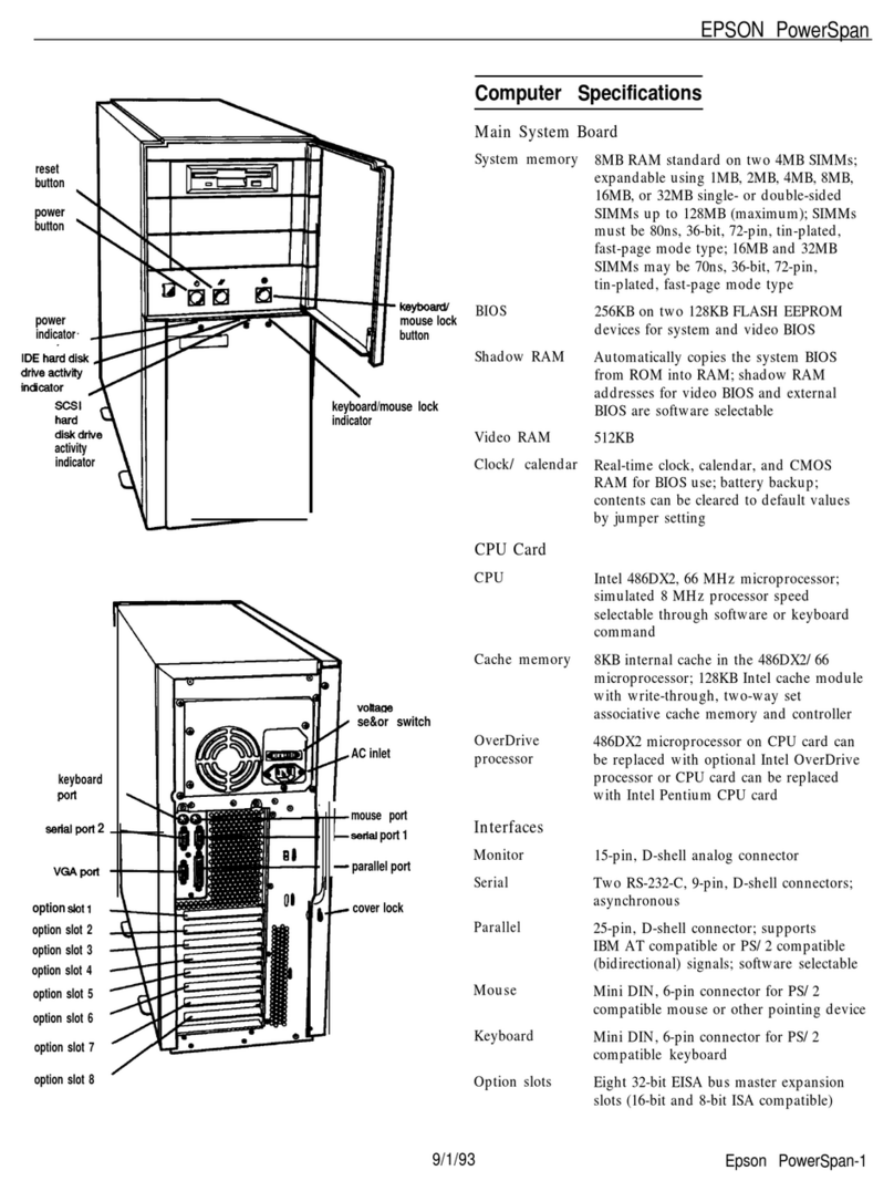 Epson Powerspan Installation and operation manual Epson Powerspan Installation and operation manual