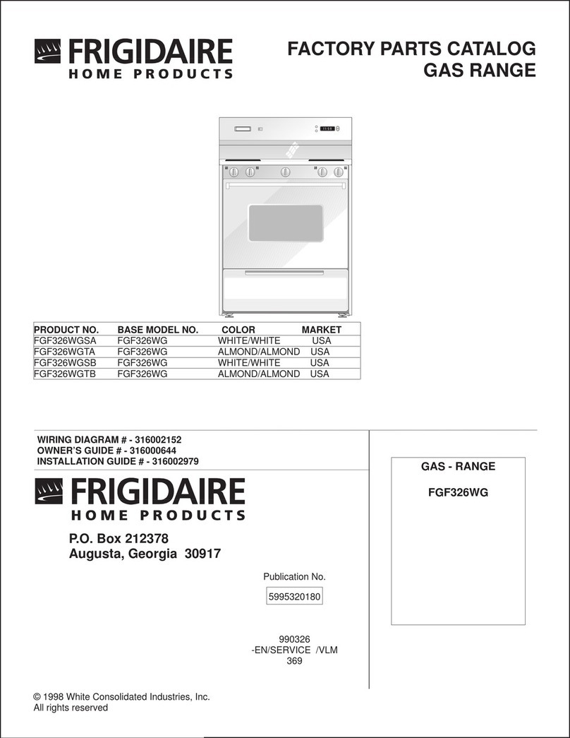 Frigidaire FGF326WG Factory parts catalog