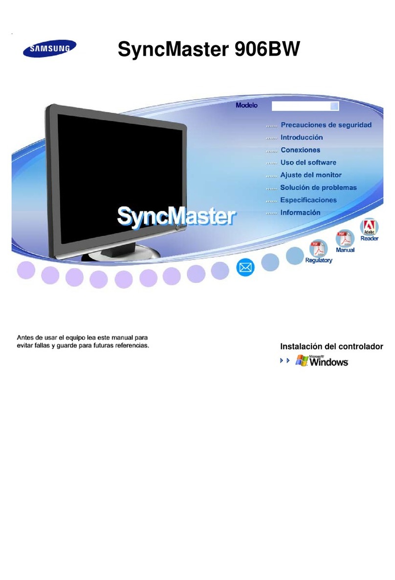 Samsung 906BW - SyncMaster - 19" LCD Monitor User manual Samsung 906BW - SyncMaster - 19" LCD Monitor User manual