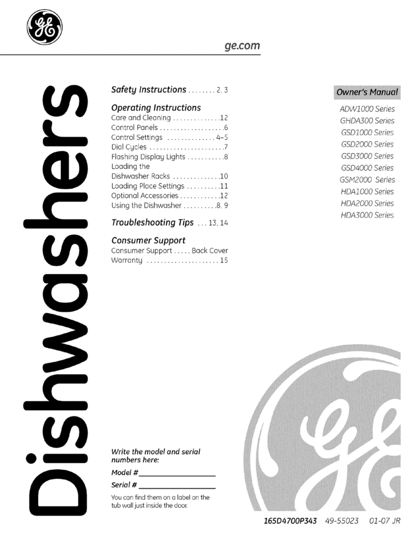 GE GSD4000NBB owner's manual
