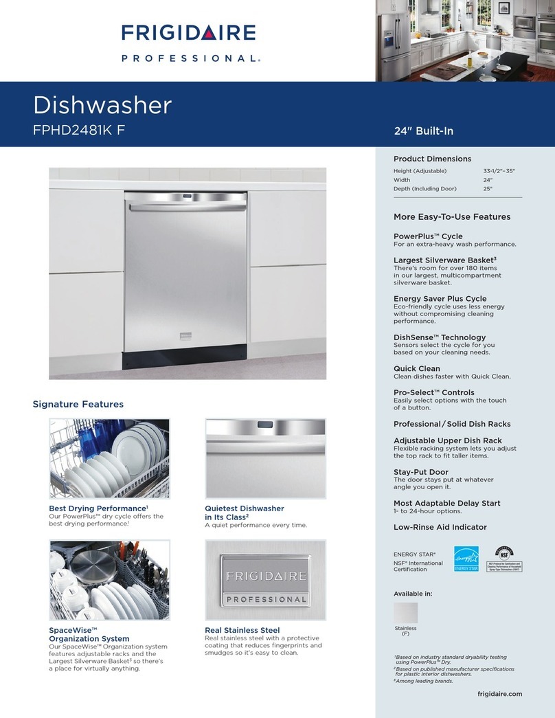 Frigidaire FPHD2481KF - Professional 24" -Built Product specifications
