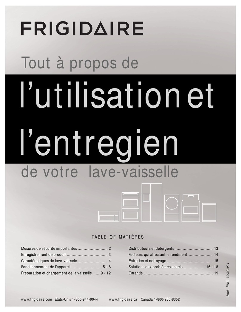 Frigidaire FPHD2481KF - Professional 24" -Built User manual