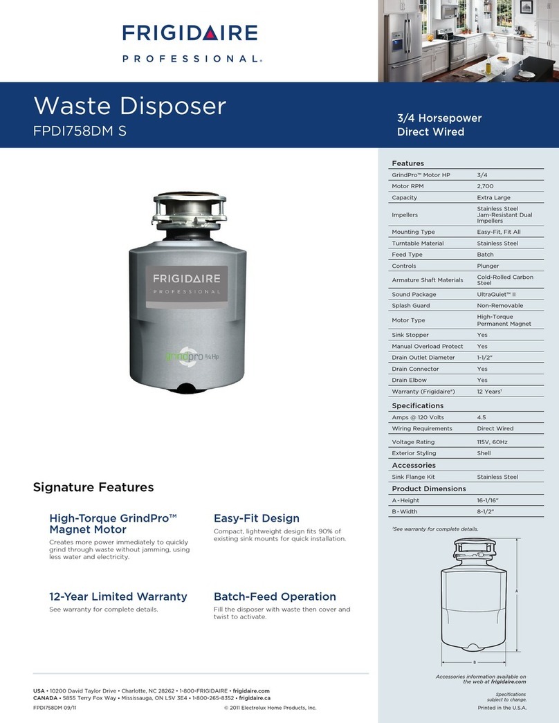 Frigidaire FPDI758DMS Product specifications