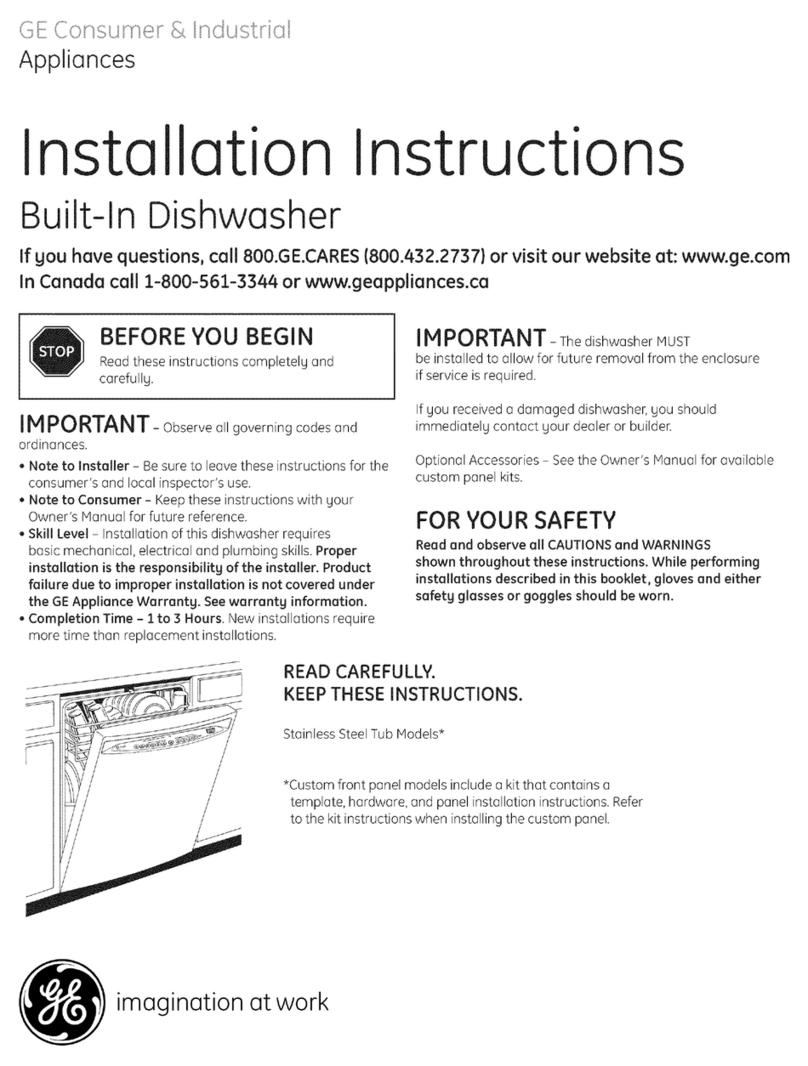 GE PDWF2 - Profile 24 in. Dishwasher User manual