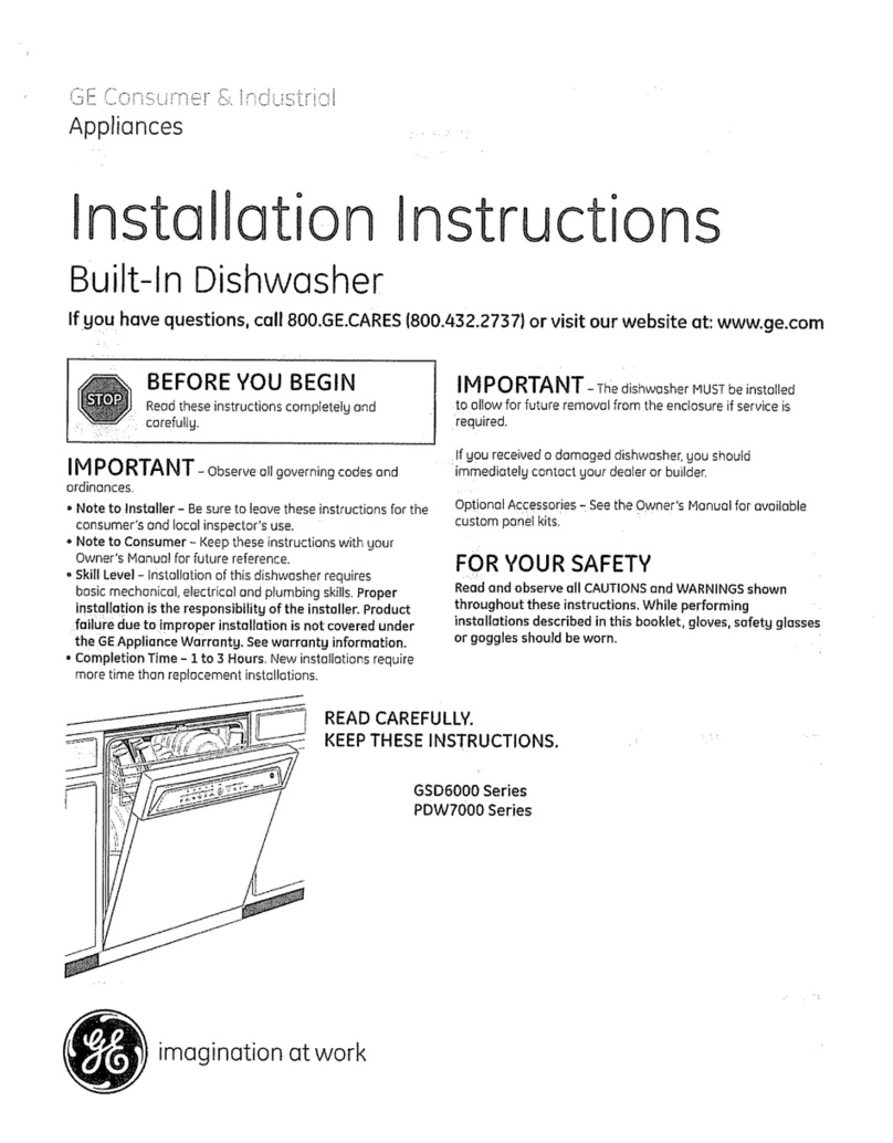 GE Profile PDW7900P User manual