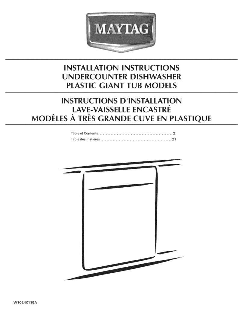 Maytag MDB6709AWQ - Jetclean Plus 24 in. Dishwasher User manual Maytag MDB6709AWQ - Jetclean Plus 24 in. Dishwasher User manual