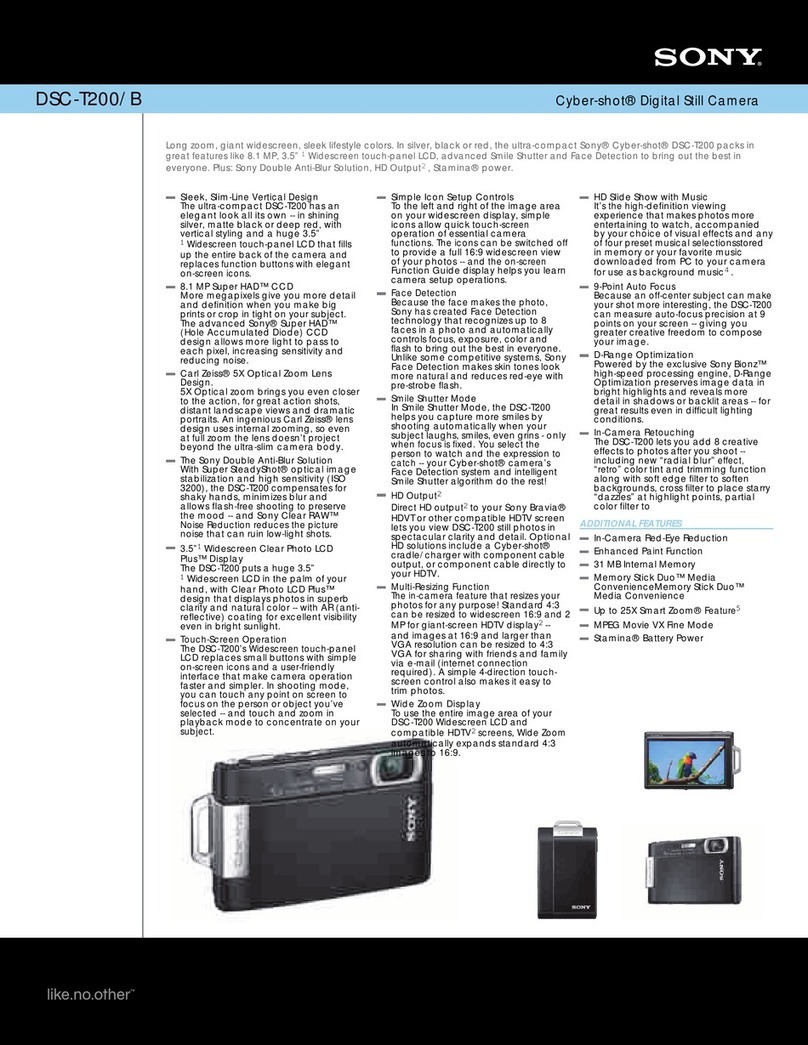 Sony DSC-T200/B - Cyber-shot Digital Still Camera User manual