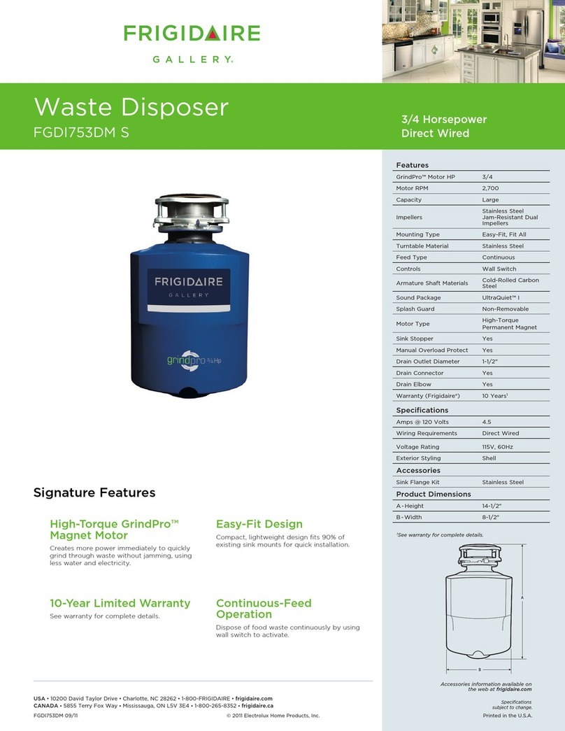 Frigidaire FGDI753DMS Product specifications