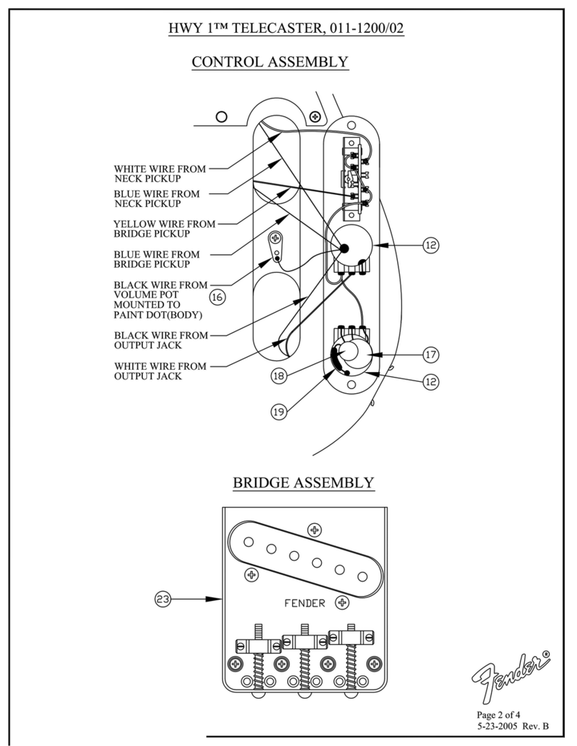 Fender Highway One Telecaster Diagram