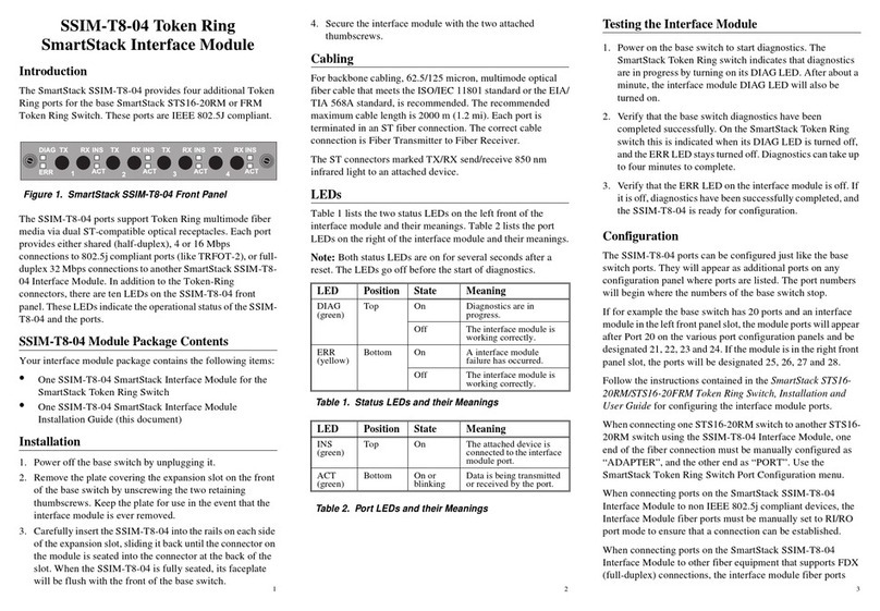 Cabletron Systems SSIM-T8-04 User manual Cabletron Systems SSIM-T8-04 User manual