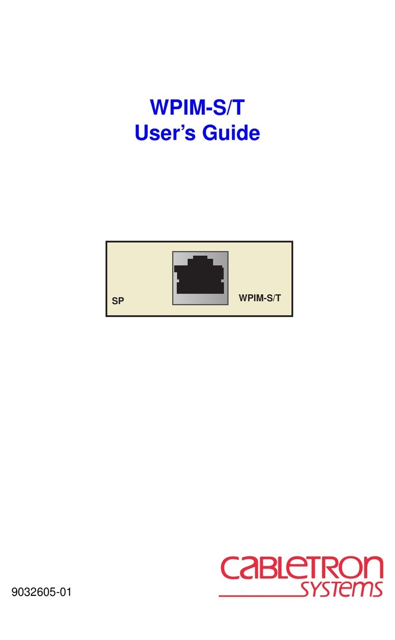 Cabletron Systems WPIM-S/T user guide