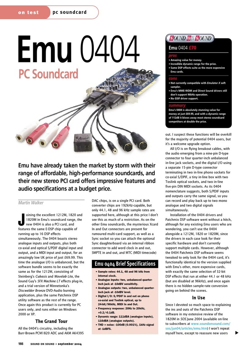 EMU 404 Specifications