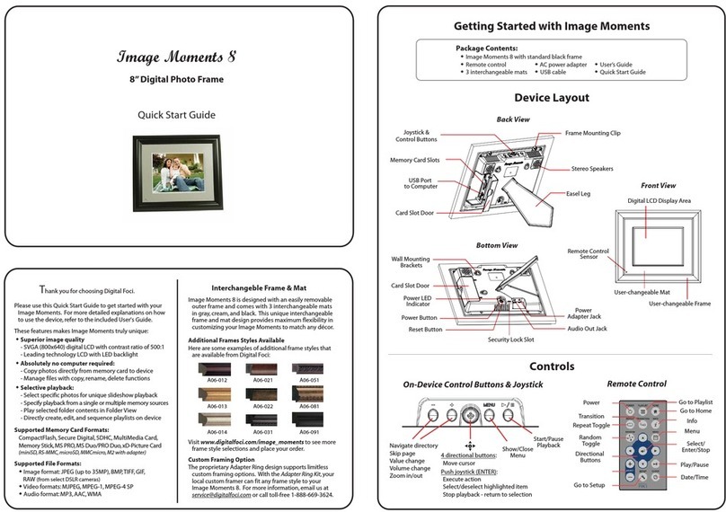 Digital Foci Image Moments IMT-083 quick start guide