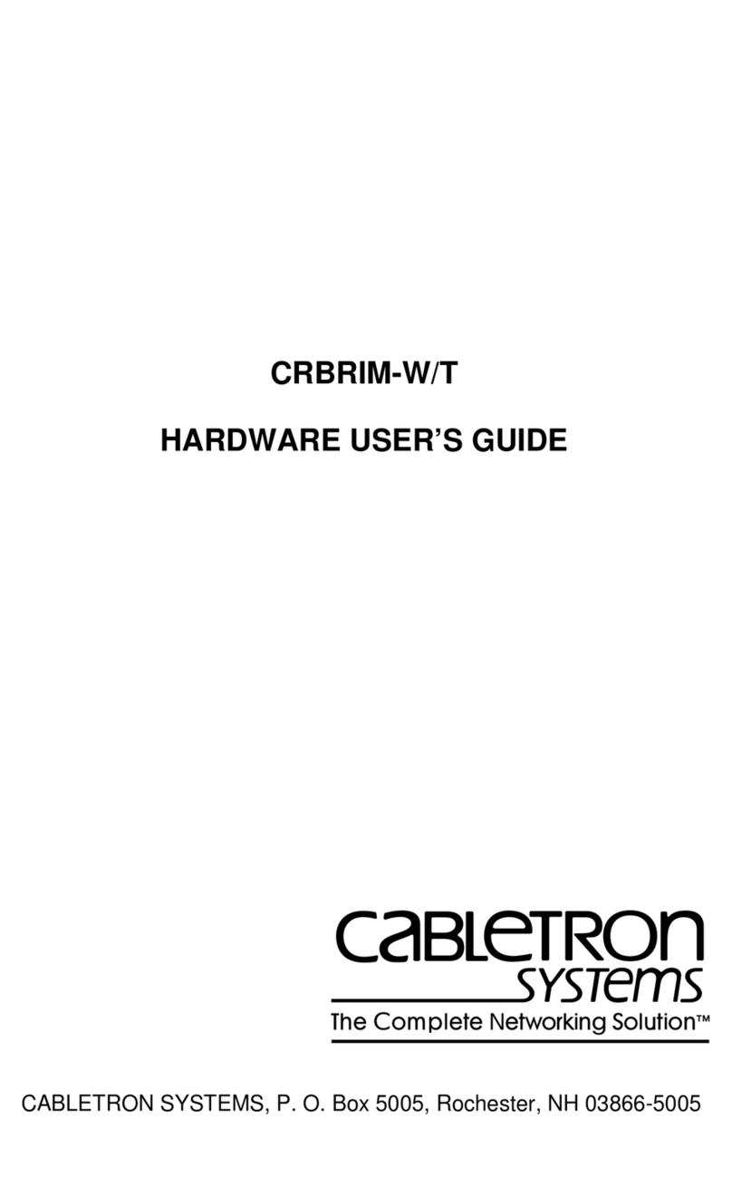 Cabletron Systems CRBRIM-W/T Hardware user's guide