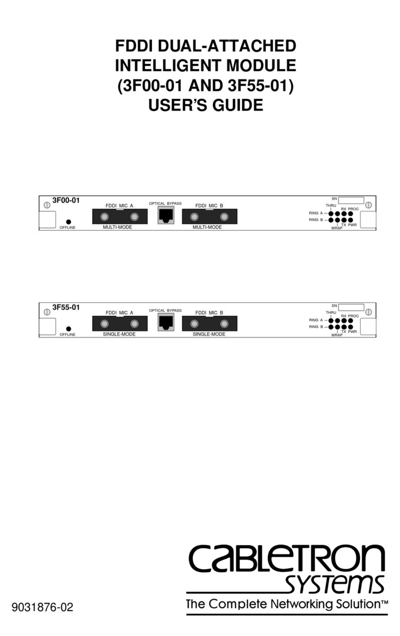 Cabletron Systems 3F00-01 User manual Cabletron Systems 3F00-01 User manual
